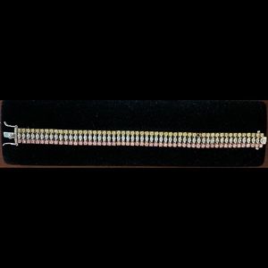 Bracelet - yellow, pink, blue rhinestones